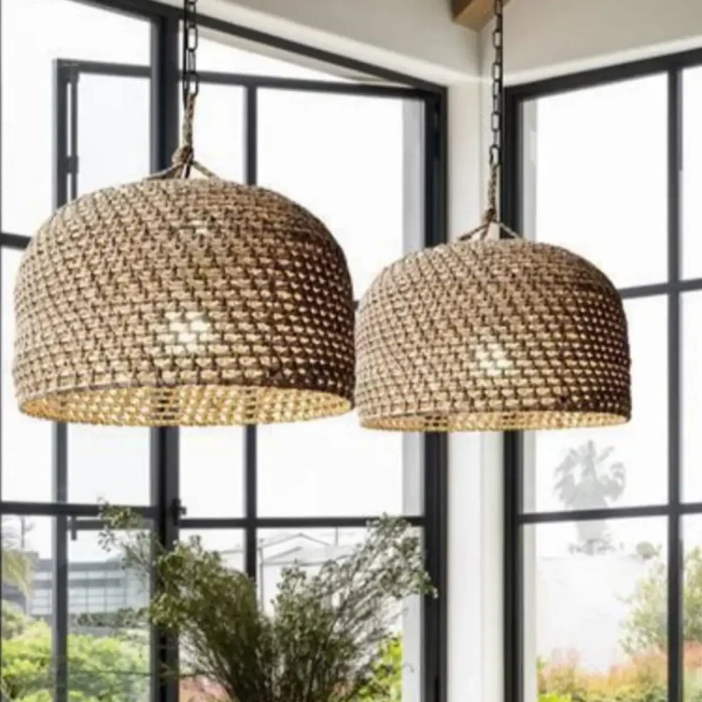 Lampe Suspendue Tissée en Osier Naturel | Ara