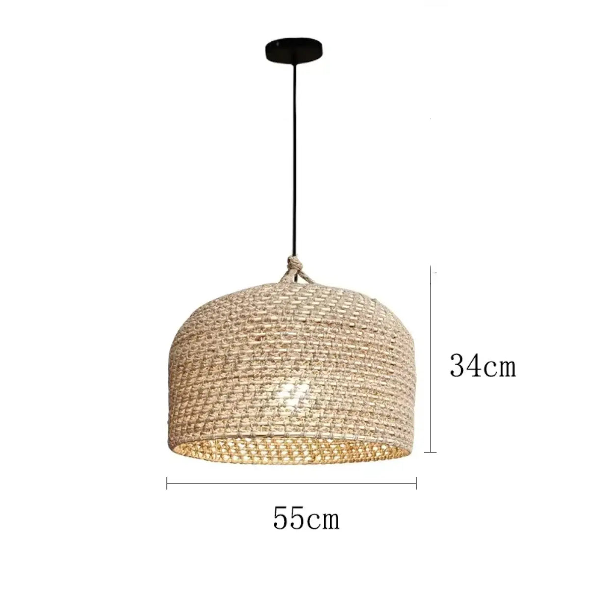 Lampe Suspendue Tissée en Osier Naturel | Ara