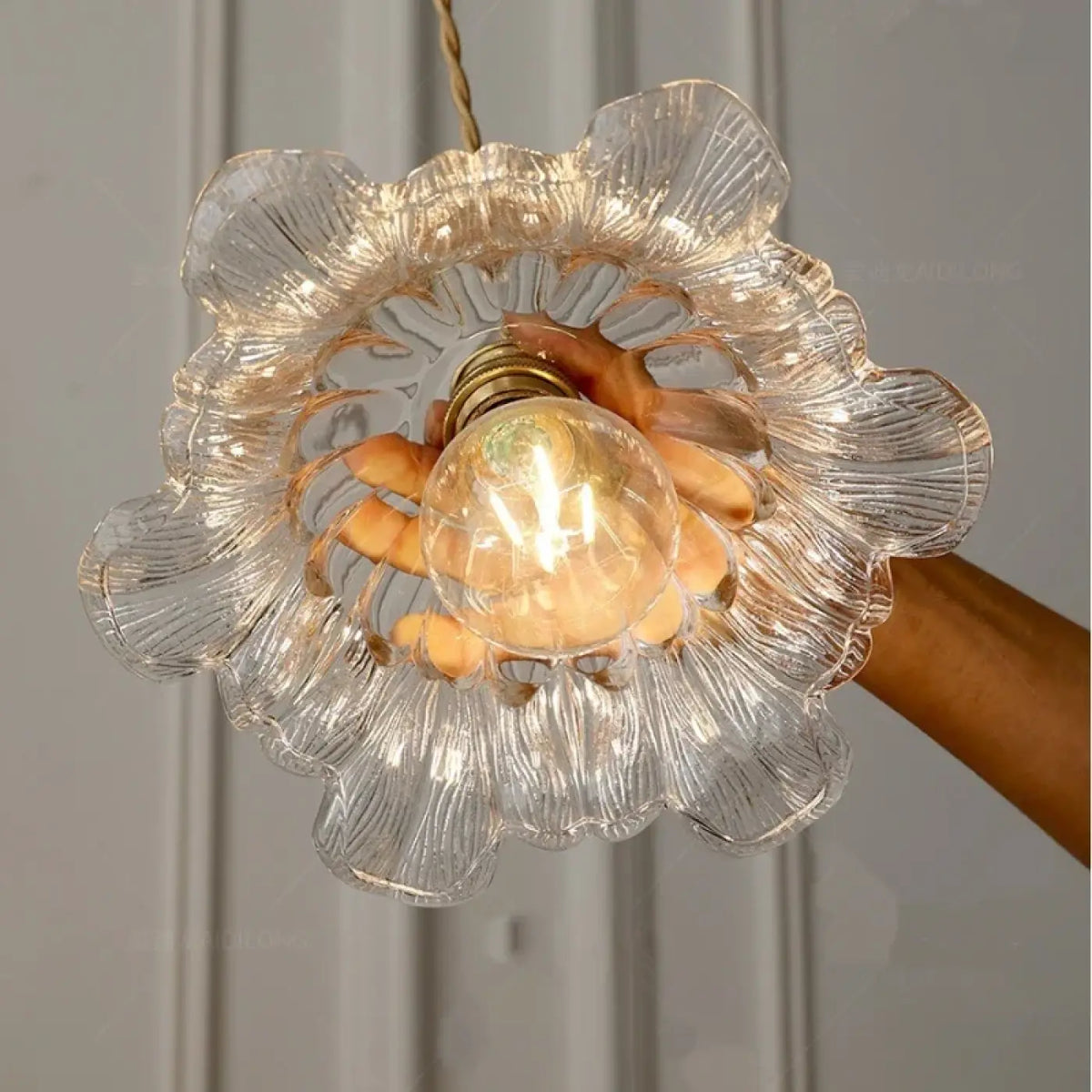 Suspension Verre Transparent Vintage | Kimo