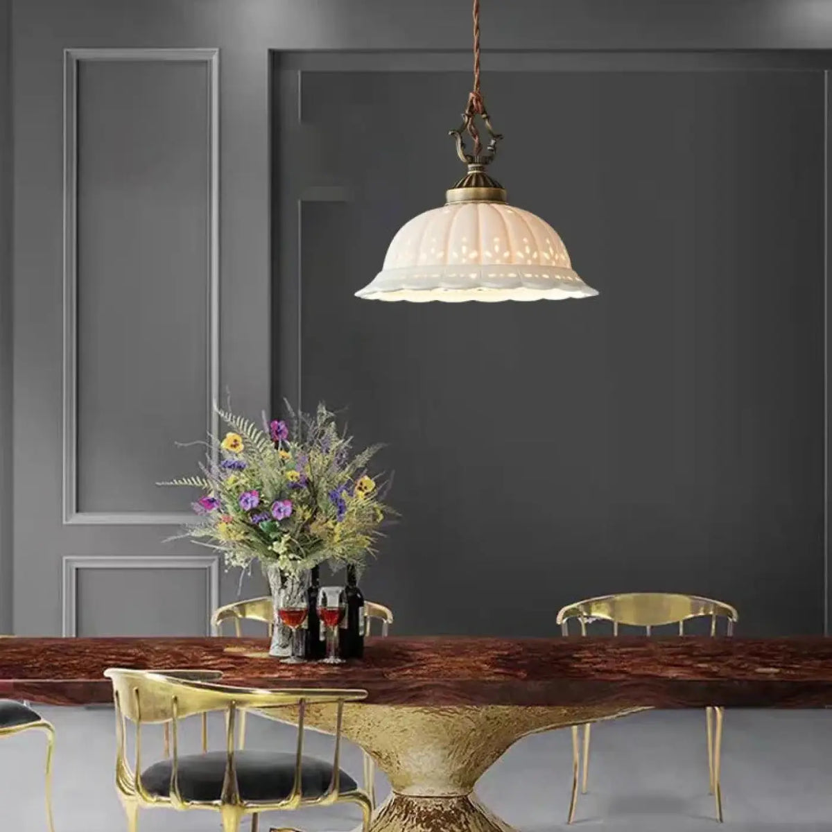 Suspension Verre Antique Style Vintage | Solo