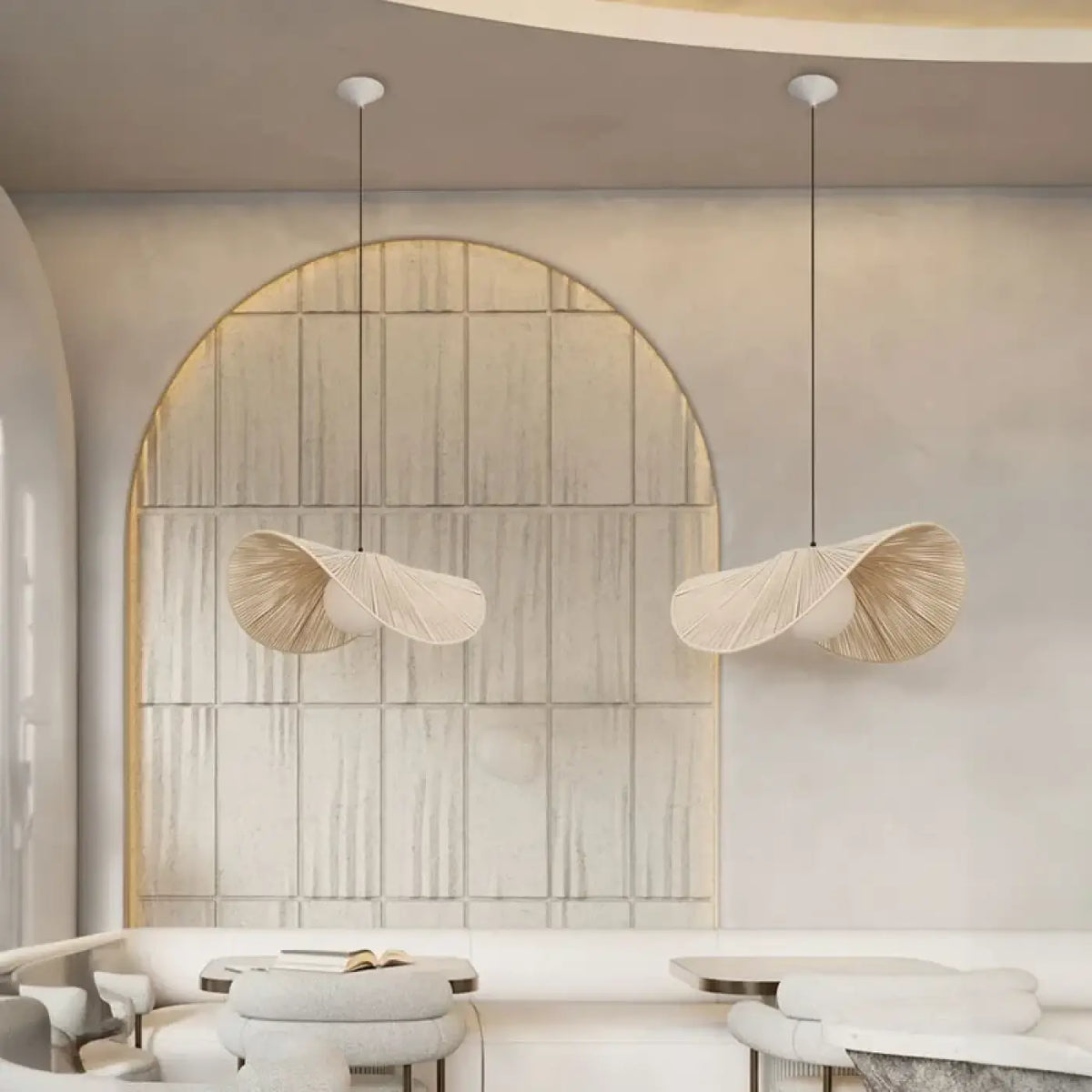 Lampe Suspendue Organique en Osier Naturel | Paka