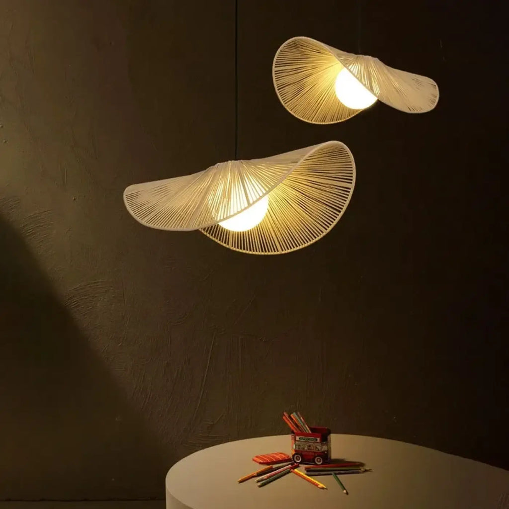 Lampe Suspendue Organique en Osier Naturel | Paka