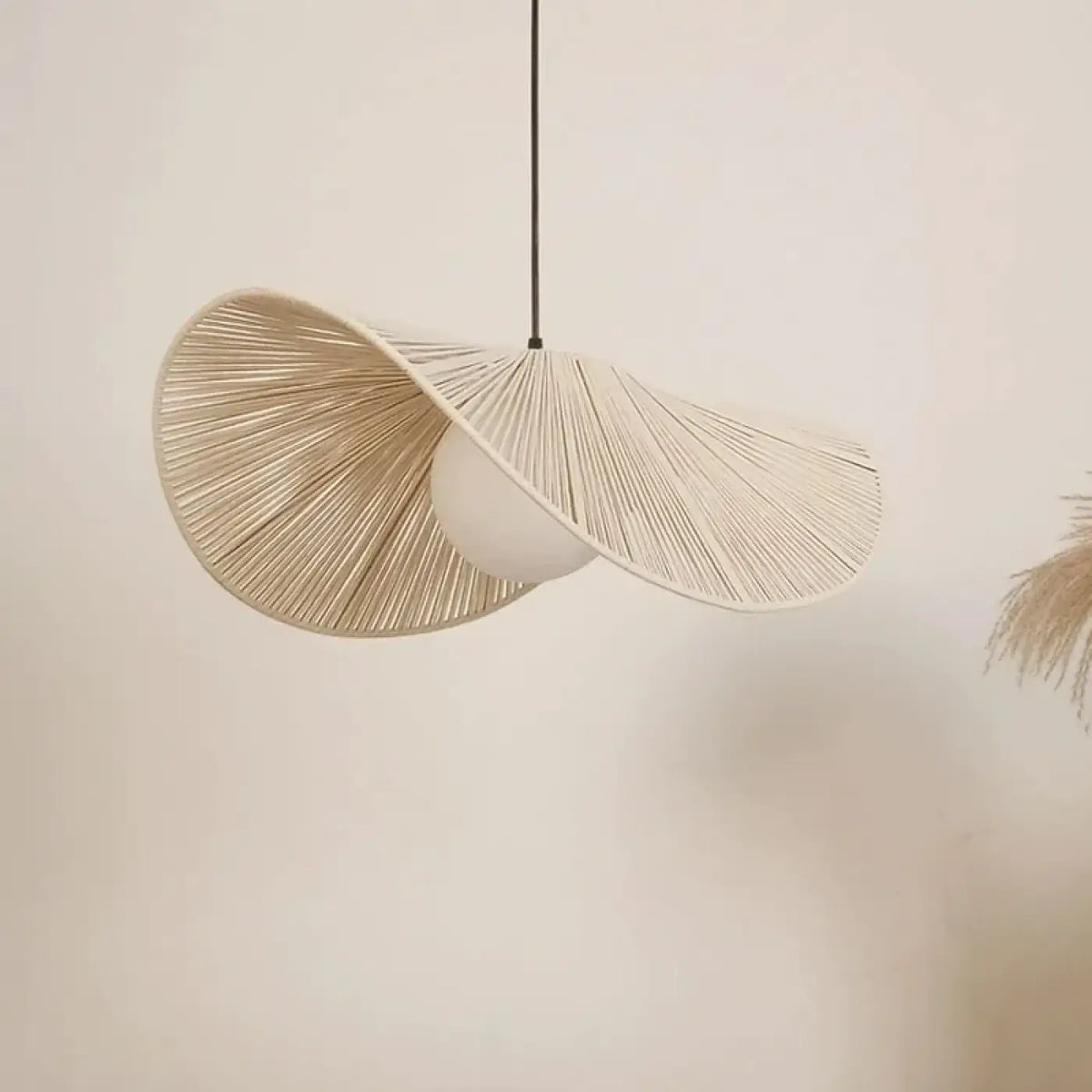 Lampe Suspendue Organique en Osier Naturel | Paka