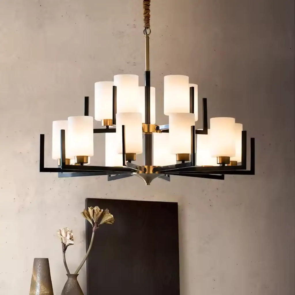 Lustre Suspendu Noir et Doré | Kaka