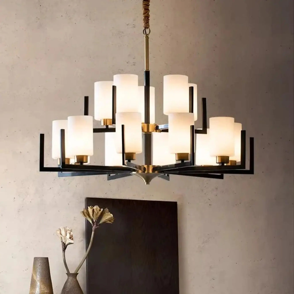 Lustre Suspendu Noir et Doré | Kaka