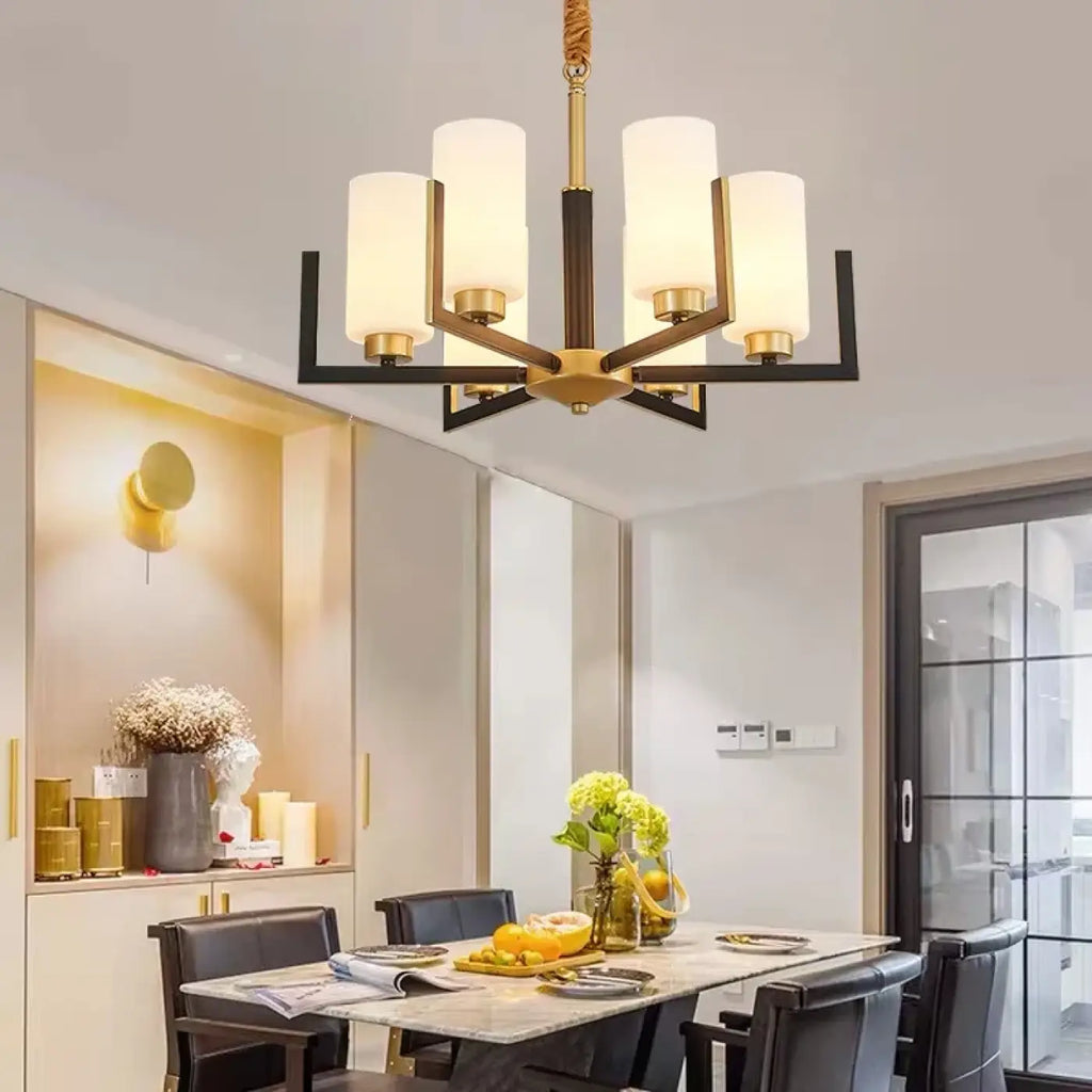 Lustre Suspendu Noir et Doré | Kaka