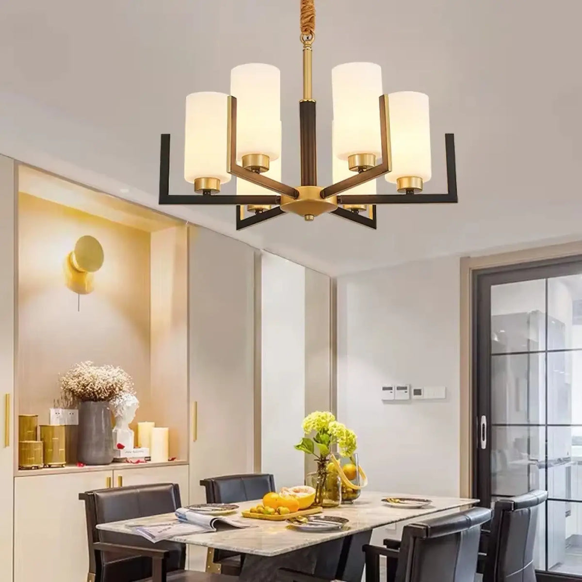 Lustre Suspendu Noir et Doré | Kaka