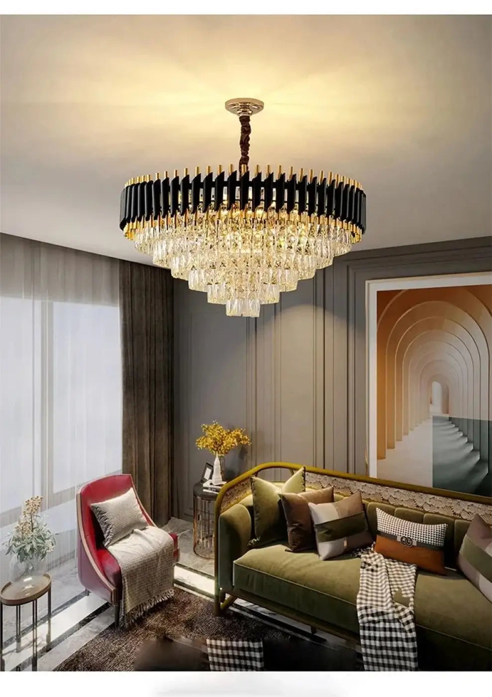 Lustre Cascade en Cristal | Pana