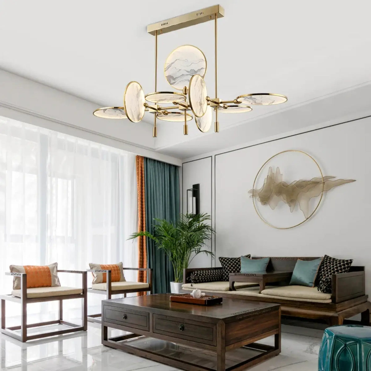 Lustre Disques Marbrés | Roka