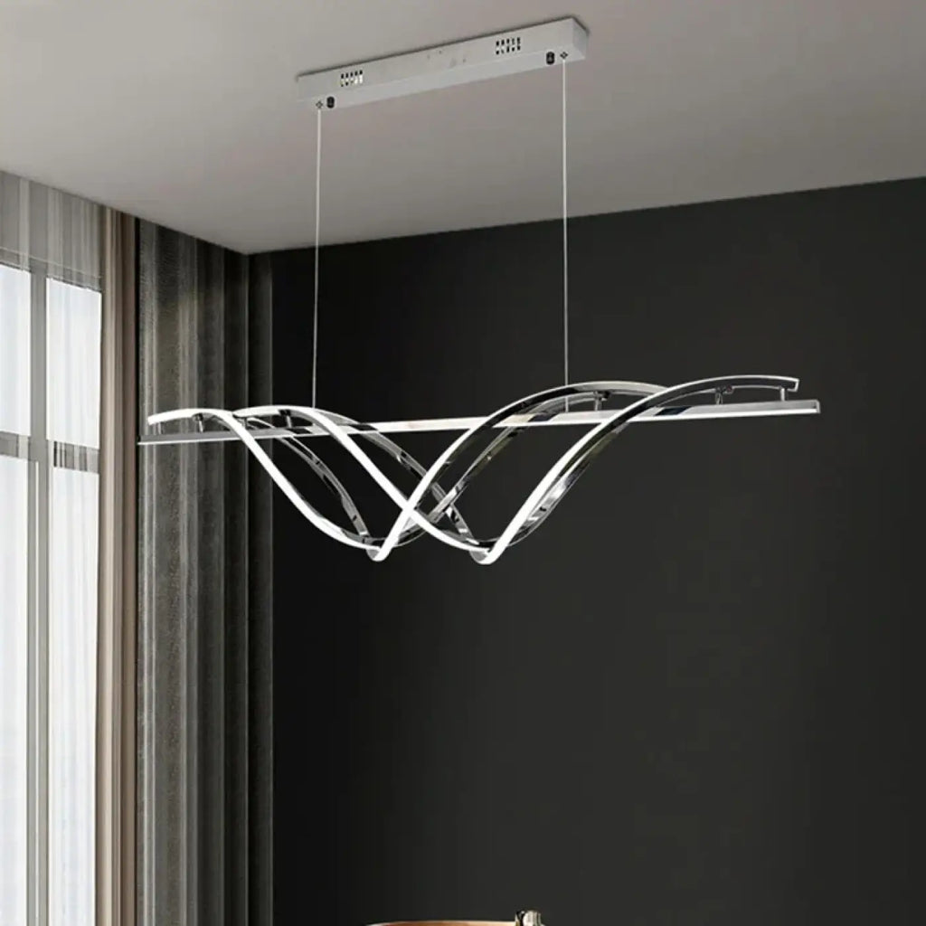 Lampe Suspendue Ondulée Dorée Design | Zora