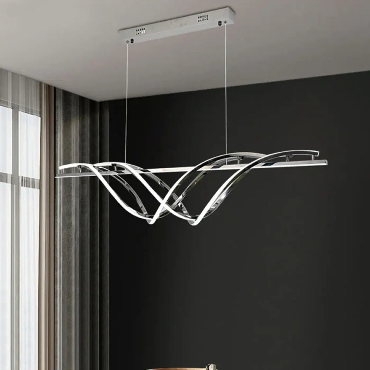 Lampe Suspendue Ondulée Dorée Design | Zora