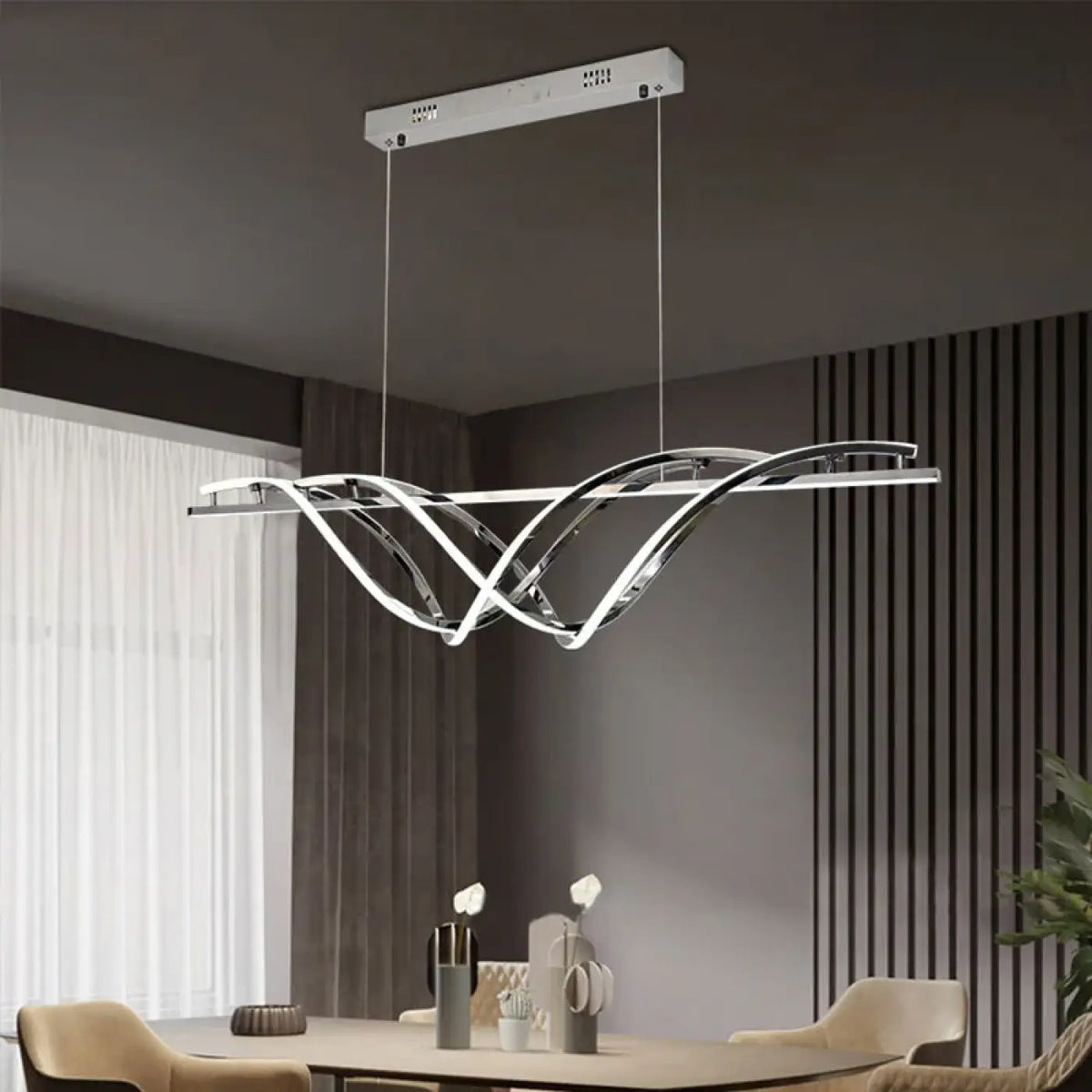 Lampe Suspendue Ondulée Dorée Design | Zora