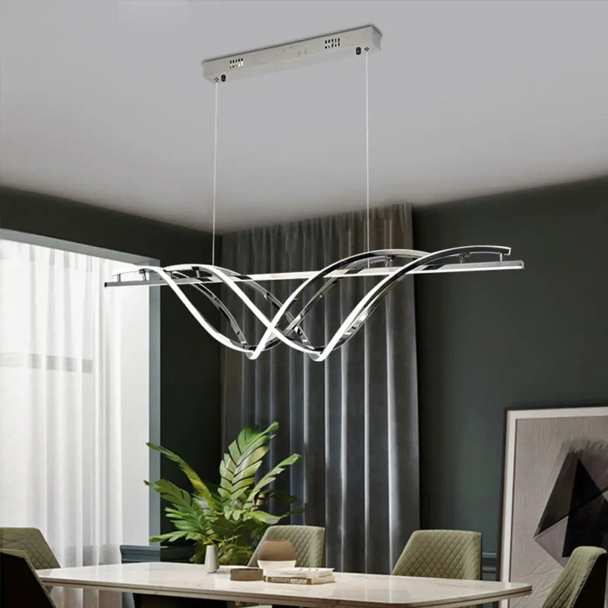 Lampe Suspendue Ondulée Dorée Design | Zora