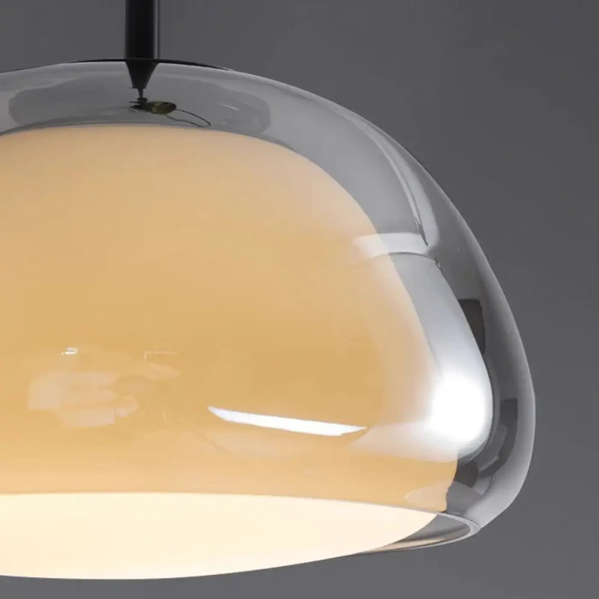 Suspension Trois Lampes en Verre Opalin | Zeka