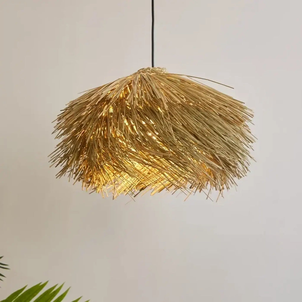 Suspension en Paille Naturelle Style Bohème | Beva