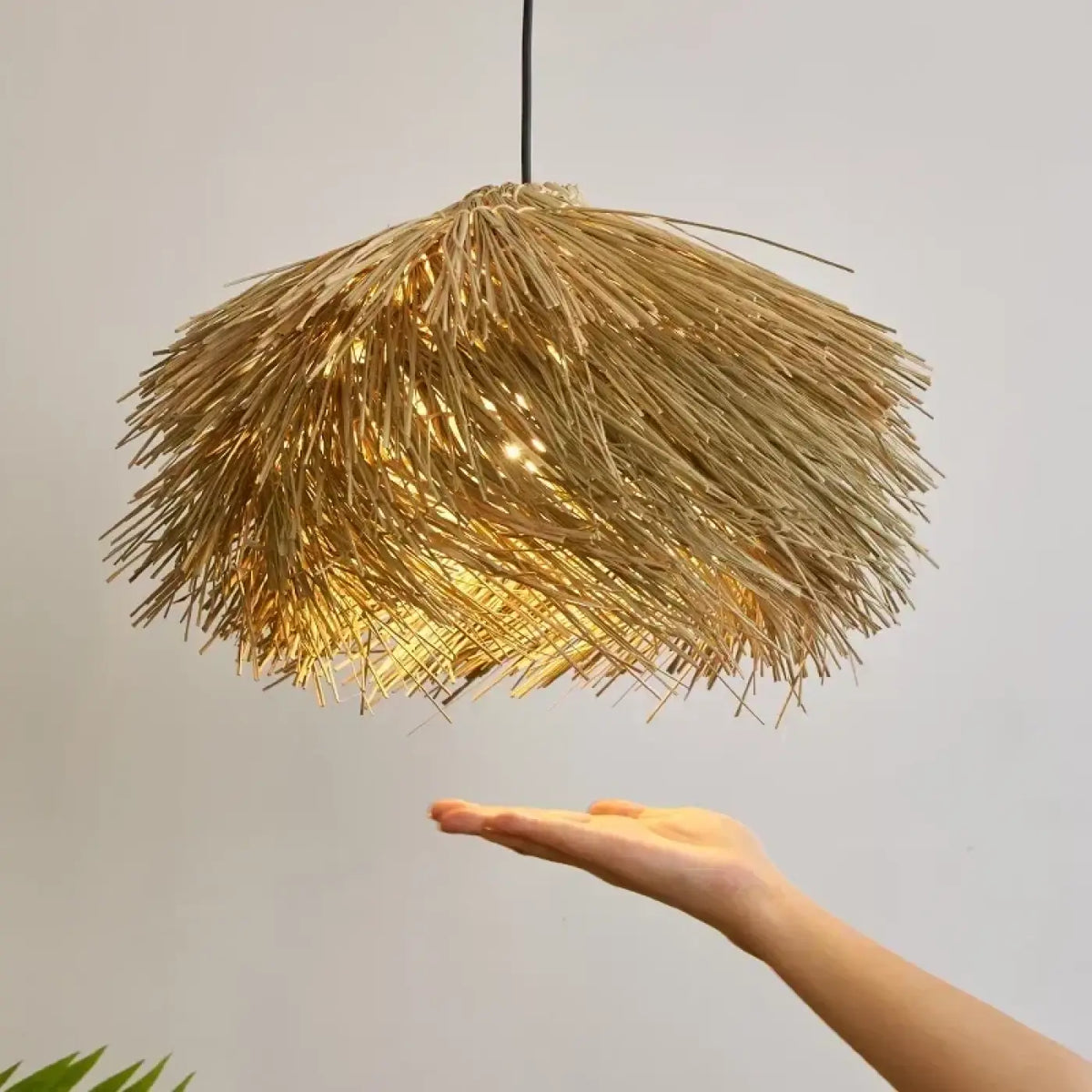 Suspension en Paille Naturelle Style Bohème | Beva
