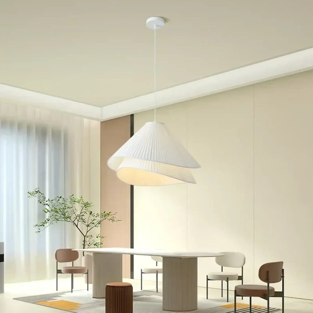 Lampe Suspendue Blanche Plissée Origami | Sisa