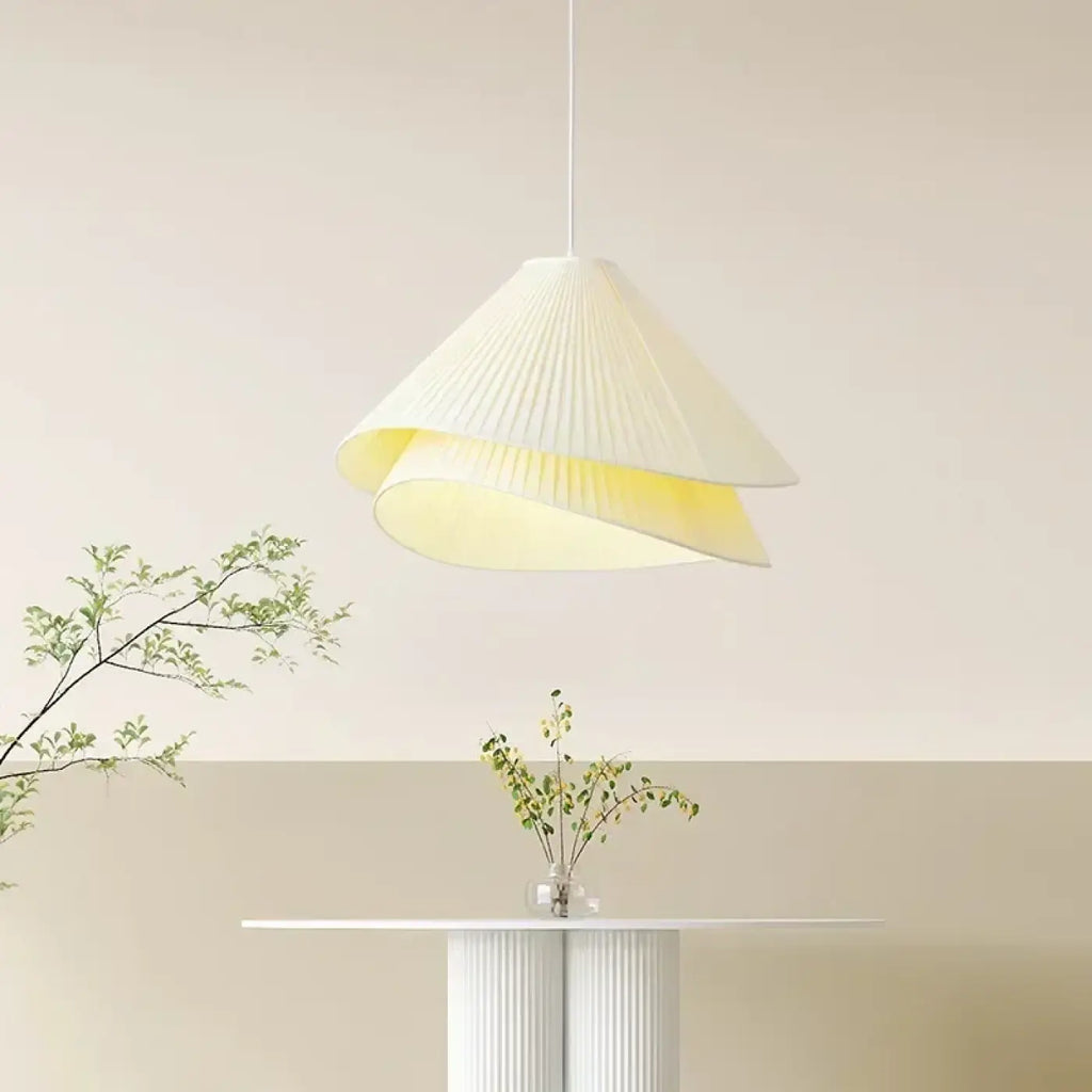 Lampe Suspendue Blanche Plissée Origami | Sisa