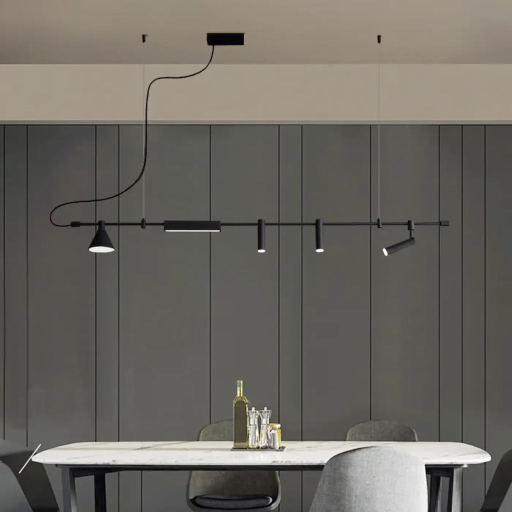 Suspension Rail Noir à Spots Orientables | Toli