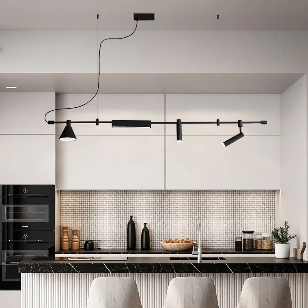Suspension Rail Noir à Spots Orientables | Toli