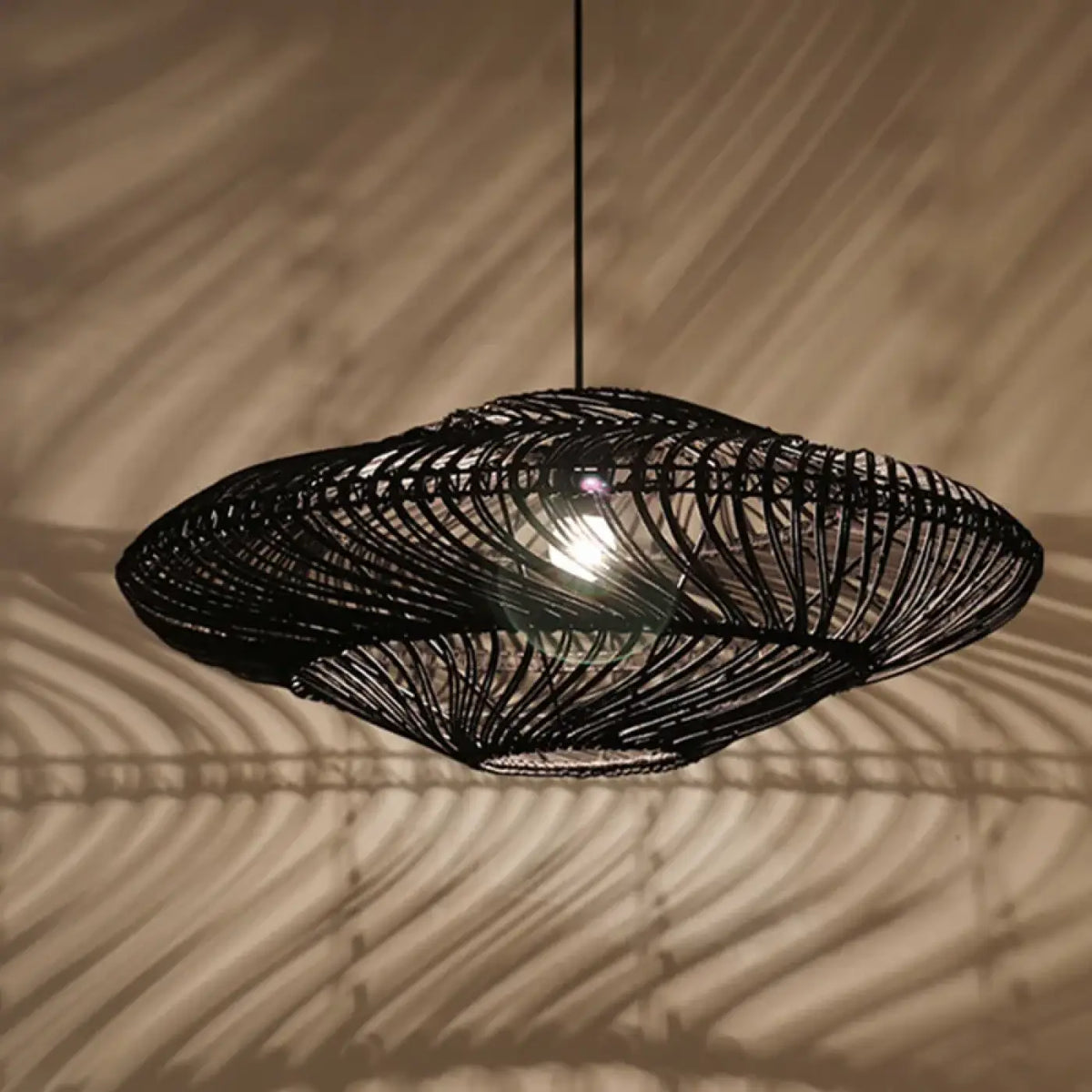 Suspension Rotin Spirale à Effet D’ombres | Koka