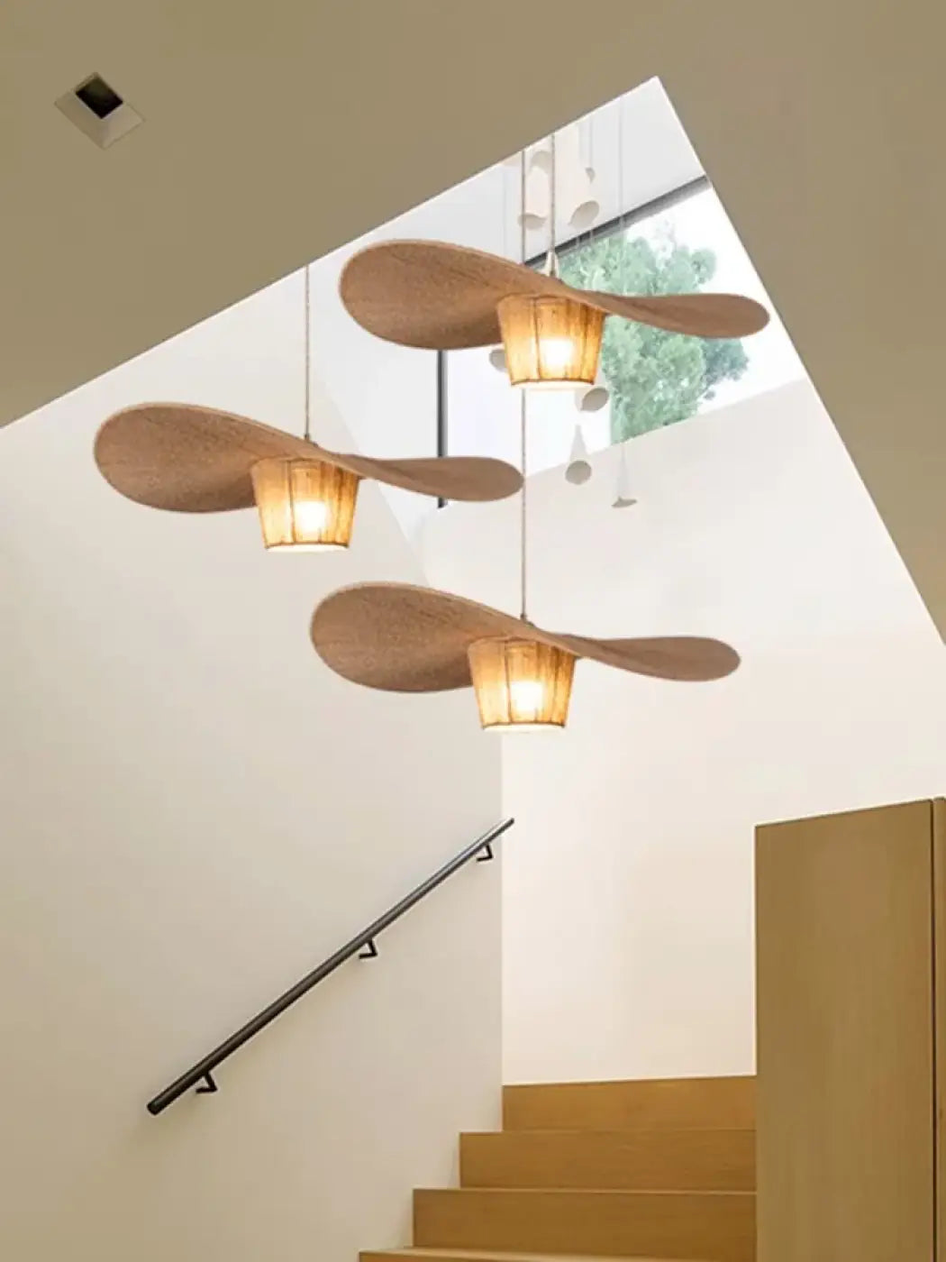 Lampe Suspendue en Rotin Forme Aile | Luli