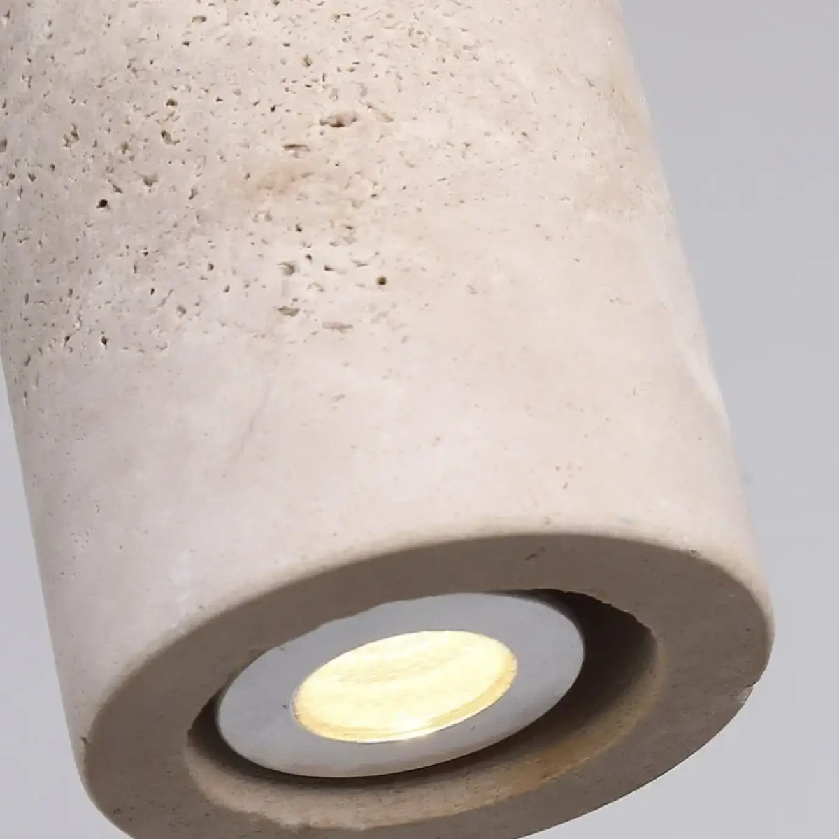 Lampe Suspendue Travertin Jaune et Bois | Besa