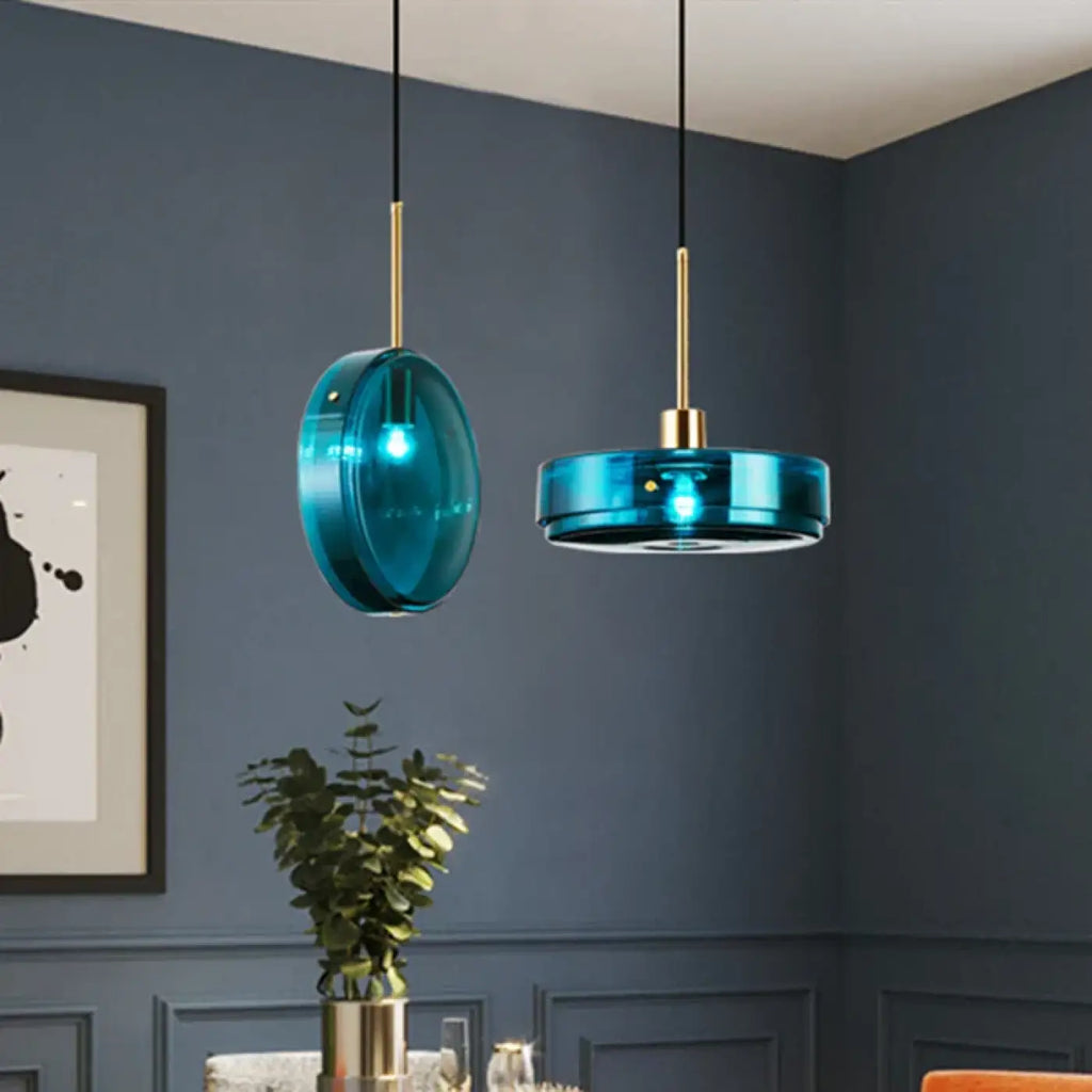 Suspension en Verre Bleu | Riri