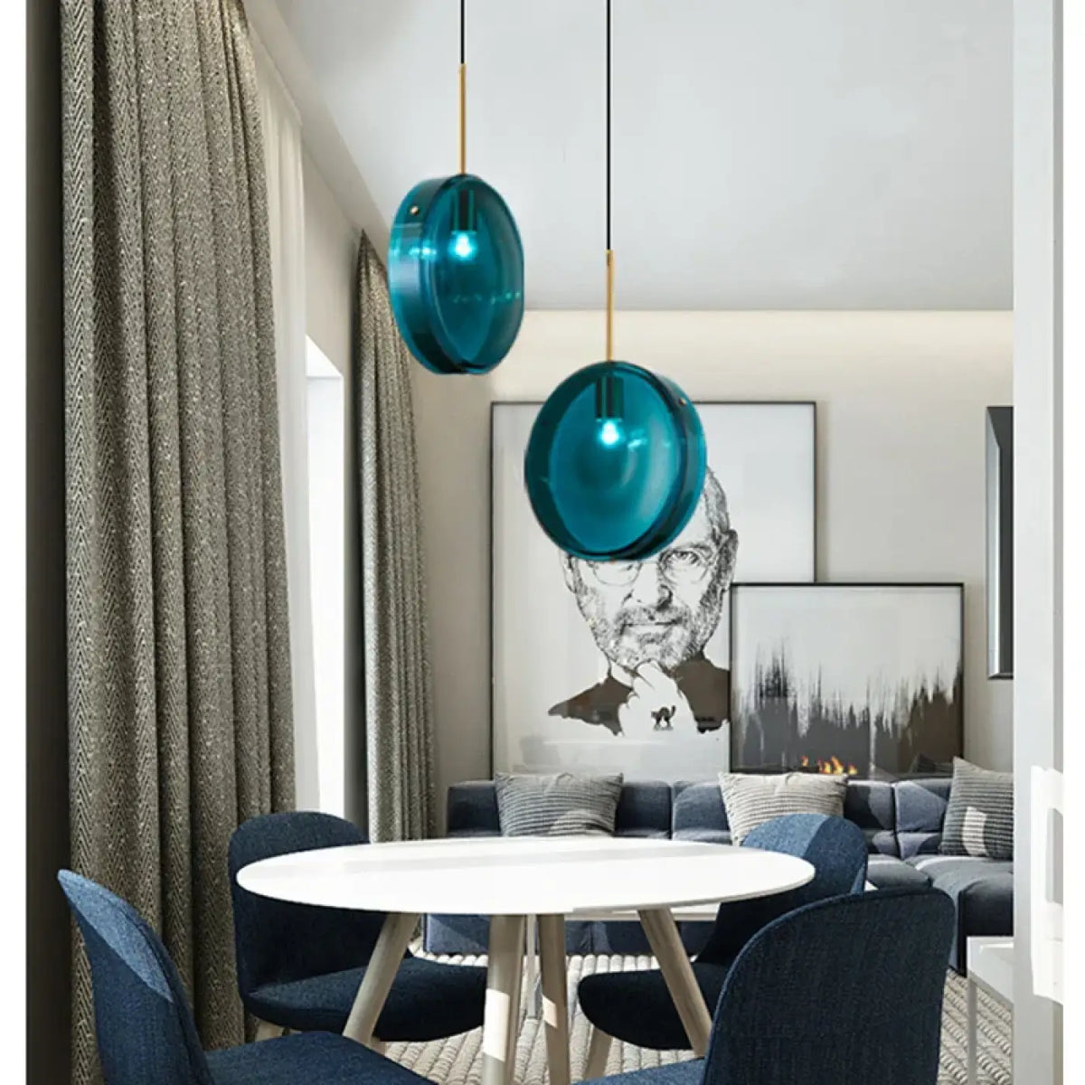 Suspension en Verre Bleu | Riri