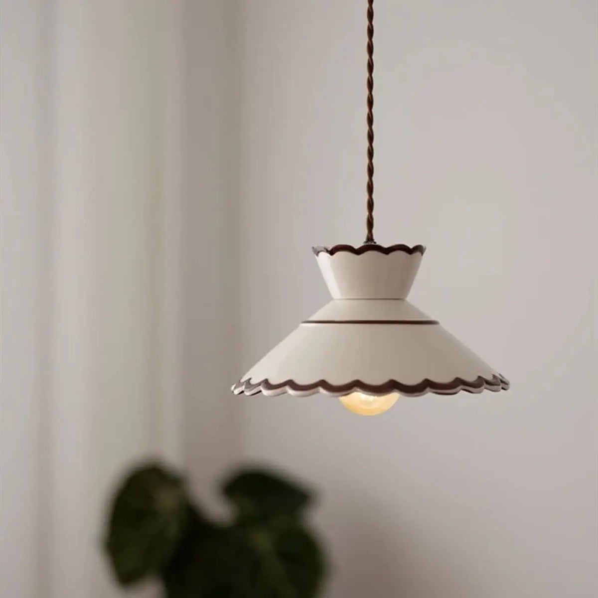 Suspension Vintage Céramique et Laiton | Vala