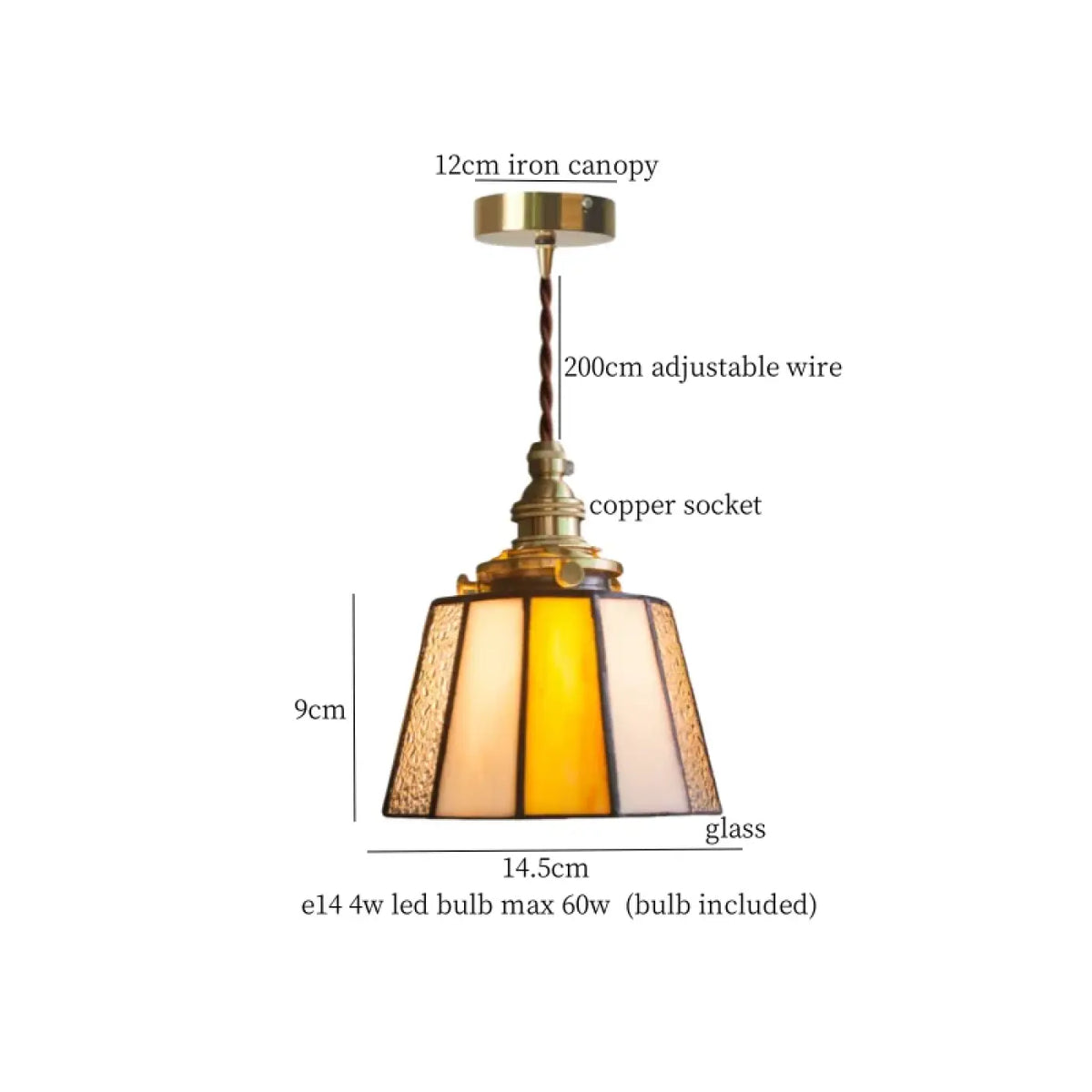 Suspension Verre et Cuivre Vintage | Dava