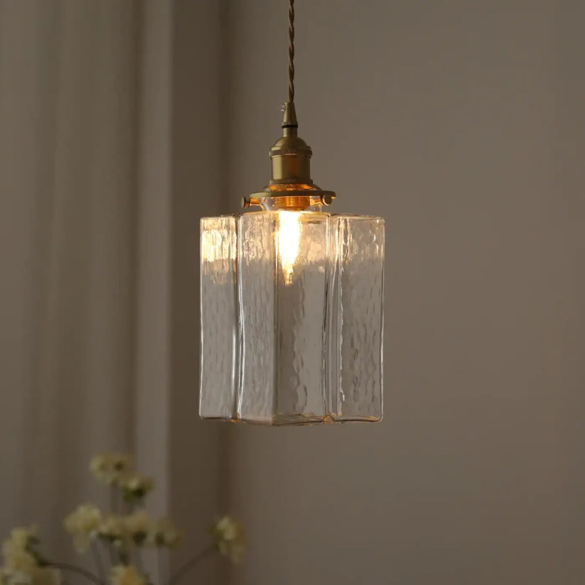 Suspension Verre et Laiton Ambiance Douce | Fala