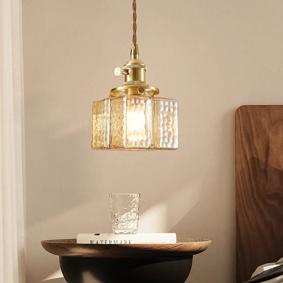Suspension Verre et Laiton Ambiance Douce | Fala