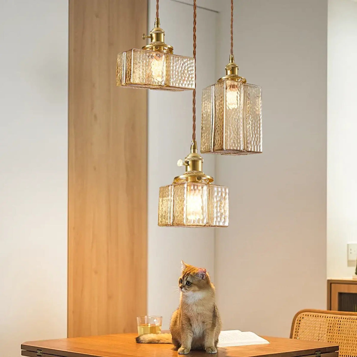 Suspension Verre et Laiton Ambiance Douce | Fala