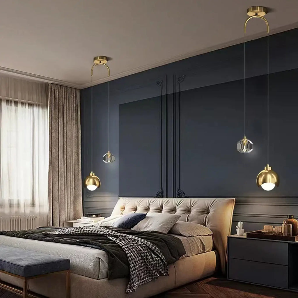 Suspension Duo Noir et Doré Design | Tika