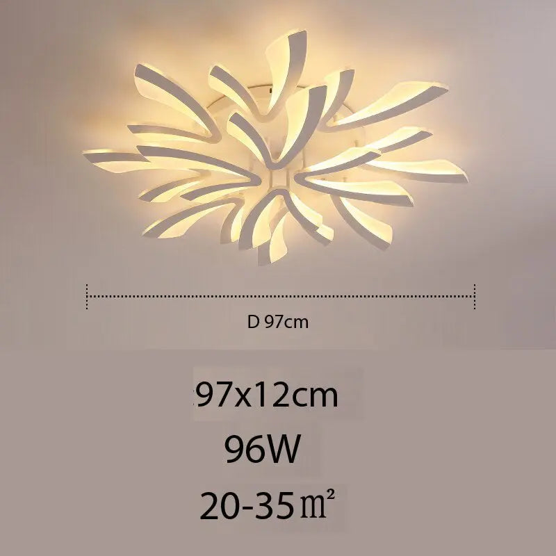 Plafonnier LED Floral en Acrylique | Lilo