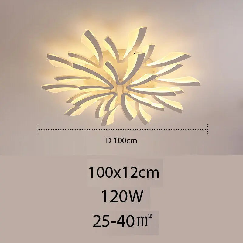 Plafonnier LED Floral en Acrylique | Lilo
