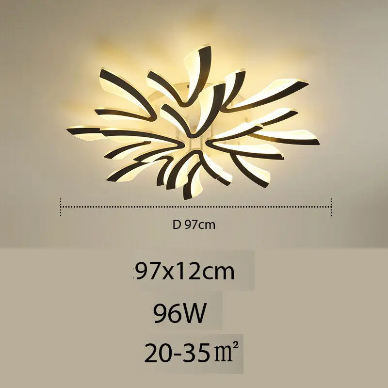 Plafonnier LED Floral en Acrylique | Lilo