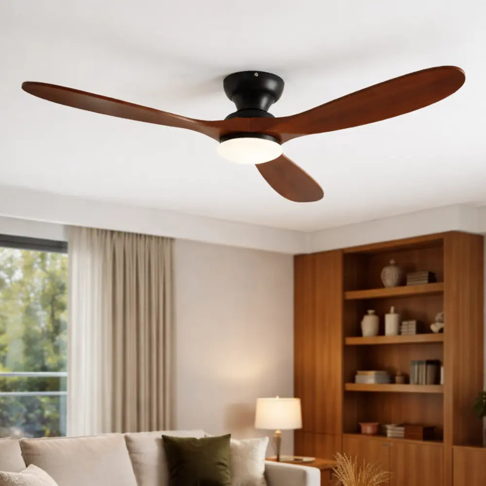 Ventilateur de Plafond Bois Foncé LED | Kavia
