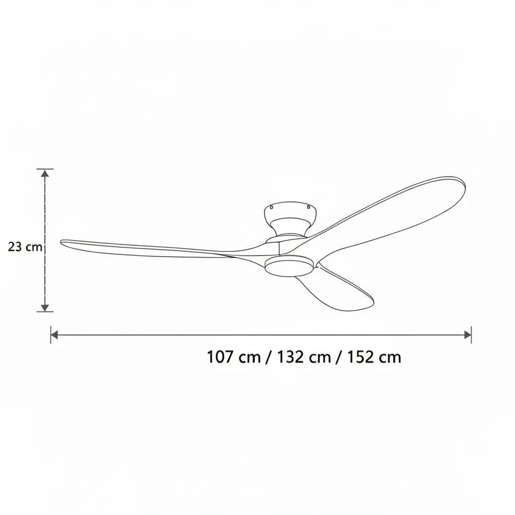 Ventilateur de Plafond Bois Naturel LED | Maelo