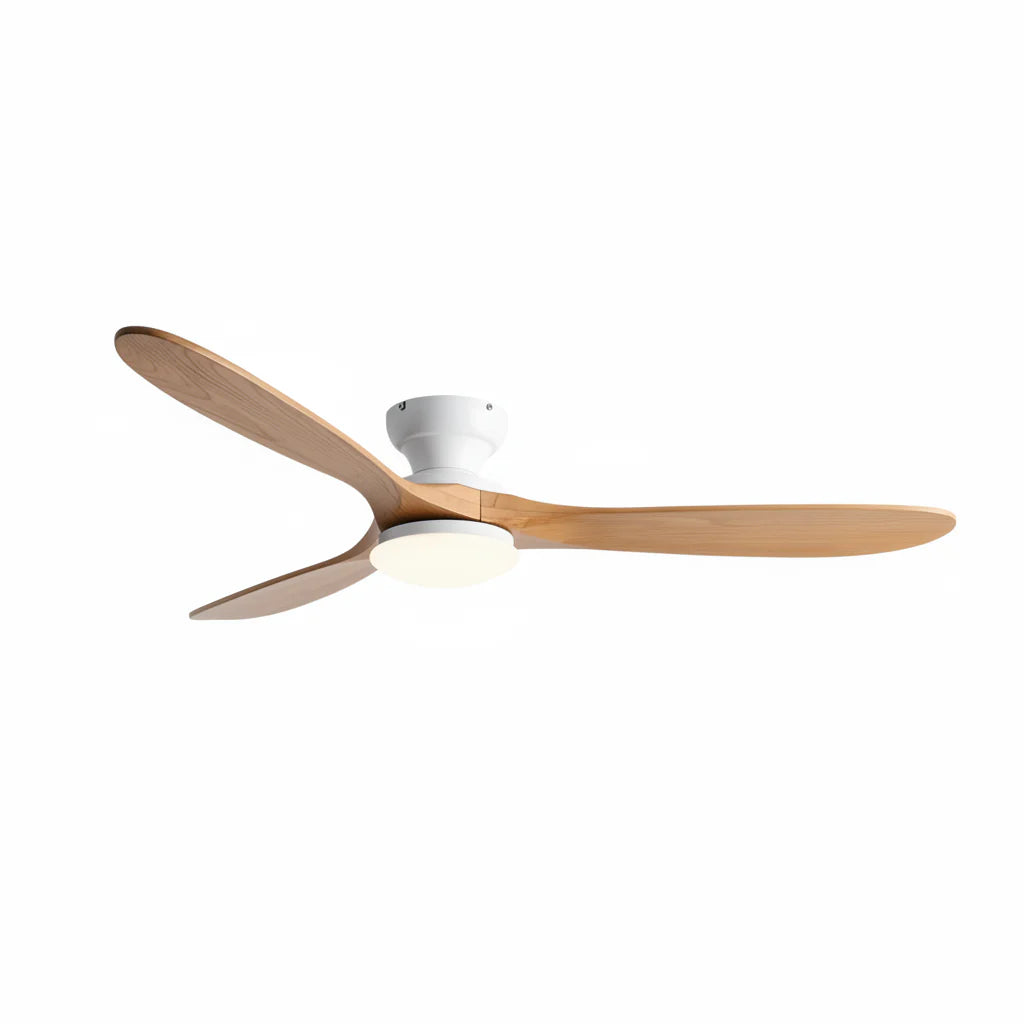 Ventilateur de Plafond Bois Naturel LED | Maelo