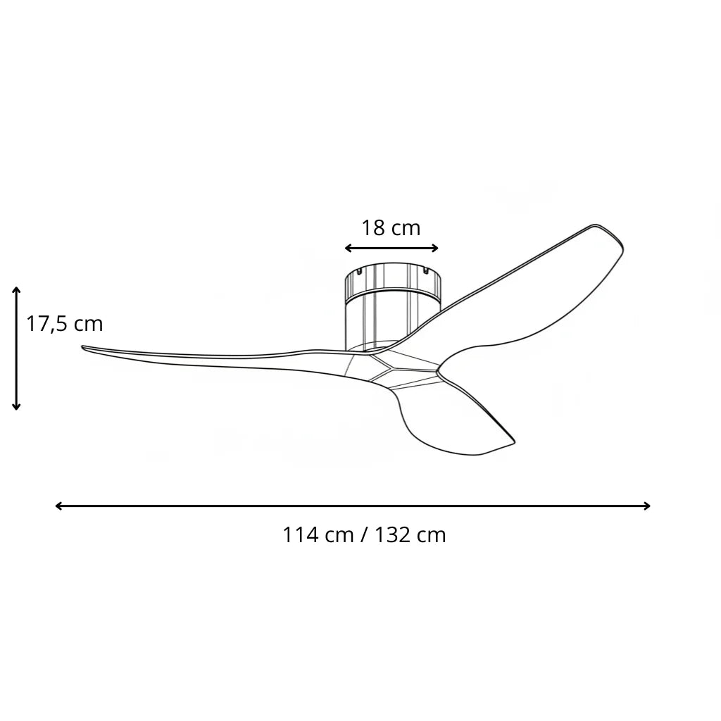 Ventilateur de Plafond Plat Bois Clair | Jora