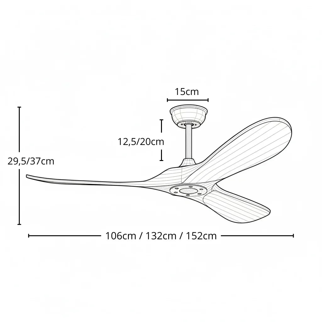 Ventilateur de Plafond Vintage Blanc | Linoa