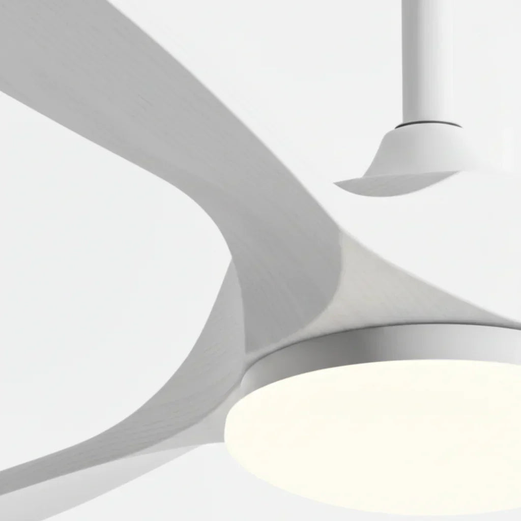 Ventilateur de Plafond Bois Blanc LED | Pavo