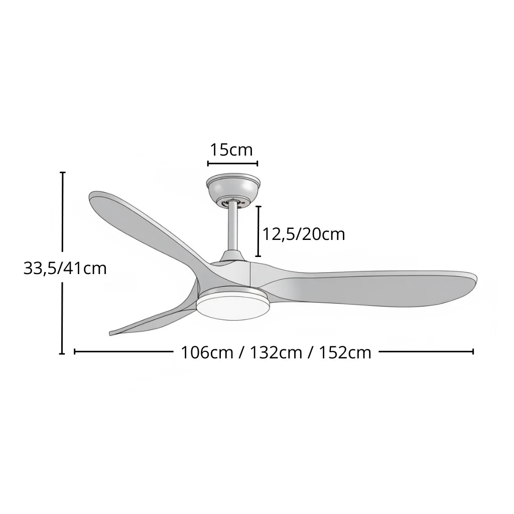 Ventilateur de Plafond Bois Foncé LED | Vania
