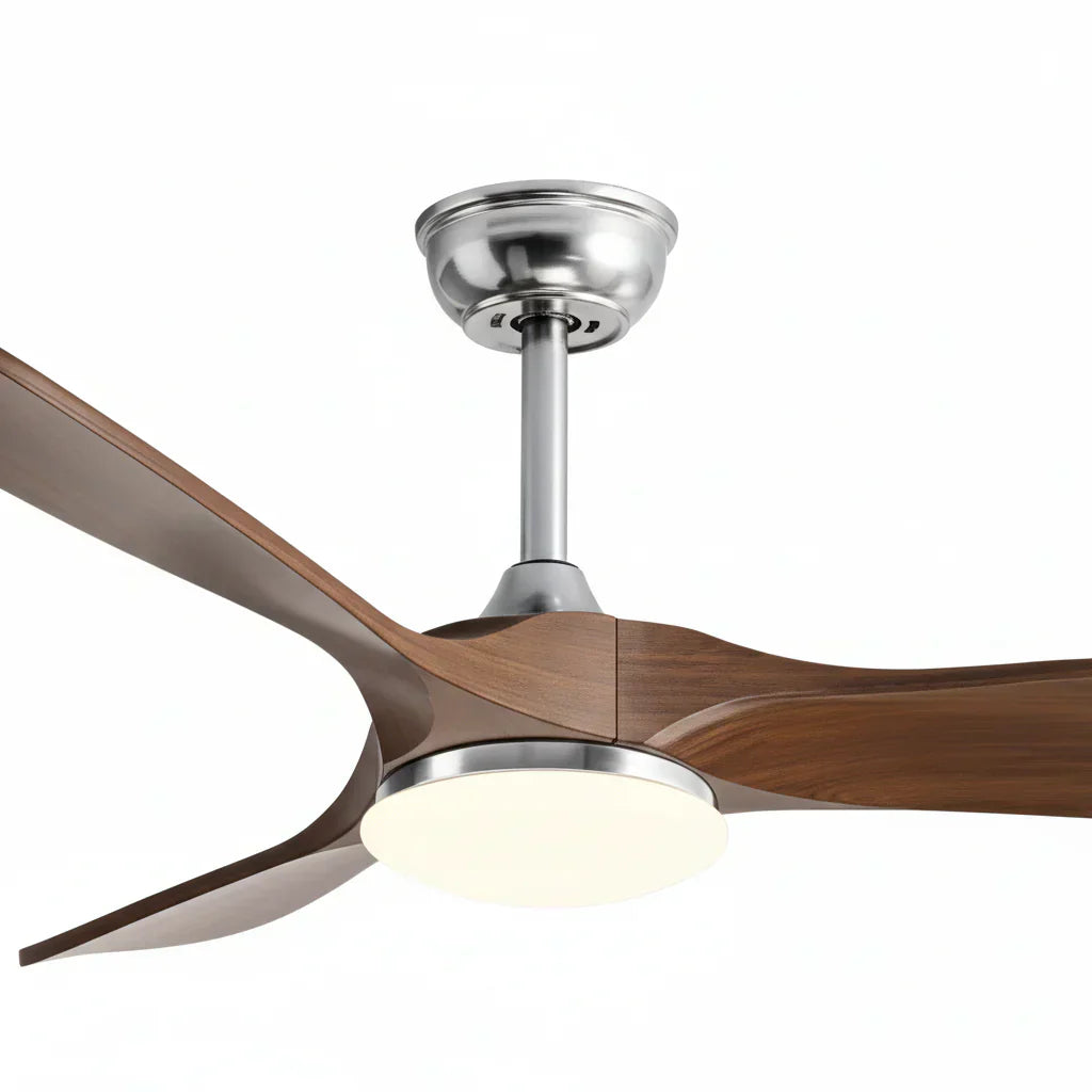 Ventilateur de Plafond Bois Foncé LED | Vania