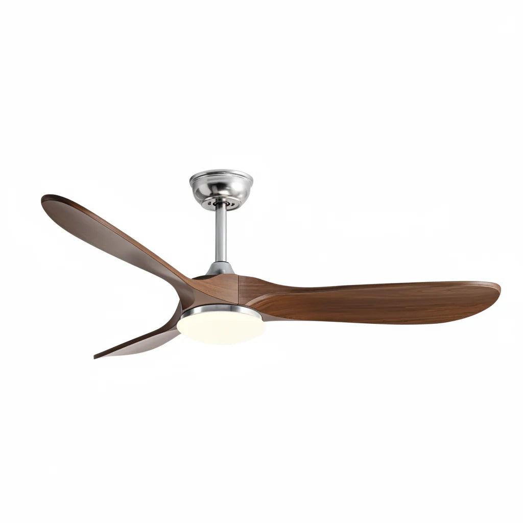 Ventilateur de Plafond Bois Foncé LED | Vania